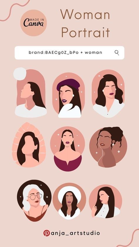 Canva Elements Business, Canva Hacks Elements, Canva Logo Ideas, Woman Portrait Illustration, Canva Elements Ideas, Cool Powerpoint Backgrounds, Canva Stickers, Canva Aesthetic, Canva Hacks