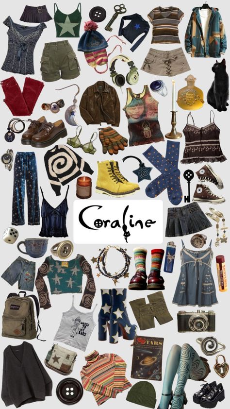 #coraline #coralinemovie #coralinejones #coralineaesthetic #movies #alt #grunge Alt Grunge, Coraline Jones, Earthy Outfits, Funky Outfits, Swaggy Outfits, Themed Outfits, Oui Oui, Really Cute Outfits, Outfit Inspo Fall