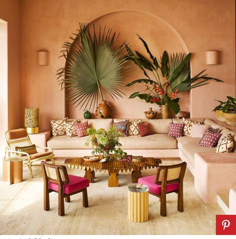 Elegant Sitting Room, Summer Thornton, Magical Spaces, Mexico House, Interior Design Per La Casa, Grasscloth Wallpaper, Design Del Prodotto, Family Rooms, Dream Vacation