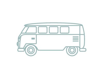 VW Van by Meredith Lyon on Dribbble Vw Bus Drawing Simple, Kombi Van Drawing, Volkswagen Van Tattoo, Volkswagen Van Drawing, Vw Van Tattoo, Vw Van Drawing, Camper Van Drawing, Vw Bus Drawing, Van Doodle