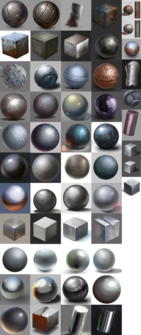 material studies acier / steel regroup. Steel Drawing, Material Studies, Metal Props, Metal Drawing, Texture Metal, Ball Drawing, Concept Art Tutorial, Texture Drawing, Hand Painted Textures