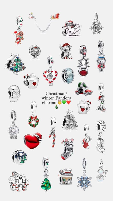 Themed charms for a Pandora bracelet Pandora Christmas Charms, Pandora Summer, Pandora Christmas, Girly Christmas Gifts, Pandora Bracelet Charms Ideas, Pandora Bracelet Designs, Disney Fine Jewelry, Pandora Jewelry Charms, Cute Christmas Gifts