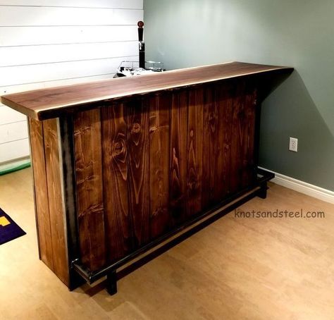 Live Edge Free Standing Bar, Bar With Live Edge Wood Top, Live Edge Bars, Rustic Bars, Free Standing Bar, Gazebo Bar, Live Edge Bar, Live Edge Black Walnut, Live Edge Slabs