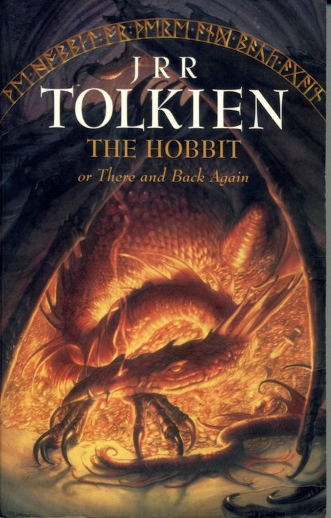 "El Hobbit", de J.R.R. Tolkien. Una precuela de lo que sería luego la saga de El Señor de los Anillos y apunta a un público más infantil. Un día el tranquilo y pacífico hobbit Bilbo Bolsón es contratado por 12 enanos para saquear la Montaña Solitaria y poder recuperar el hogar que les fue arrebatado por el dragón Smaug. En el viaje los acompaña Gandalf y encuentra el Anillo Único. The Hobbit Book Cover, Hobbit Book, There And Back Again, Hobbit An Unexpected Journey, John Howe, Bilbo Baggins, An Unexpected Journey, J R R Tolkien, Jrr Tolkien