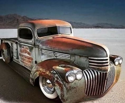 1946 Chevy Truck, Hot Rods Cars Muscle, Vintage Pickup Trucks, Custom Pickup Trucks, Chevy Pickup Trucks, Chevrolet Pickup, Rat Rods Truck, Old Pickup Trucks, Classic Cars Trucks Hot Rods