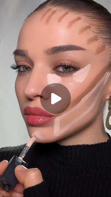 🌹QUEEN OF COLORFUL CREATIONS👑 on Instagram: "😊 . . . #contour #concealer #hack" How To Use A Contour Stick, Make Up Artistique, Contour Hacks, Contour Concealer, Contour Stick, Beauty Makeup Tips, April 16, Eyebrow Makeup, Makeup Routine