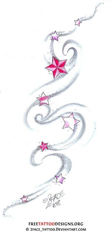 Star Tattoo With Names, Stars And Swirls, Nautical Star Tattoos, Shooting Star Tattoo, Nautical Star, Star Tattoo Designs, Tattoo Zeichnungen, Star Tattoo, Geniale Tattoos