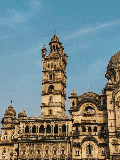 The Lakshmi Vilas Palace in Vadodara, Gujarat, India, was constructed by the Gaekwad family, a prominent Maratha family, who ruled the Baroda State. Major Charles Mant was credited to be the main architect of the palace. Laxmi Vilas Palace, Historical Place, Kurt Cobain, Palace, Castle, Villa, India, Architecture, Travel