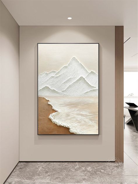 Large 3D texture wall art abstract painting on canvas orange acrylic Mountains landscape for living room home wall decor handmade mdern art Large Wall Art Cabin, Vertical Canvas Art, Art Work For Bathroom, Mountains Texture Art, Landscape Texture Painting, Textured Art Mountain, Textured Canvas Art Mountains, Painting For Living Room On Canvas, Mountain Texture Painting