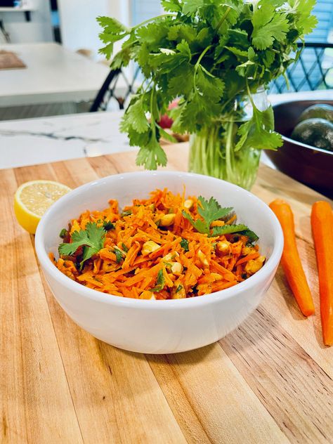 Hormone-Balancing Raw Carrot Salad - Olivia Adriance Raw Carrot Salad, Help With Digestion, Raw Carrots, Meal Prep Clean Eating, Estrogen Dominance, Hormone Balance, Carrot Soup, Carrot Salad, Healthy Appetizers