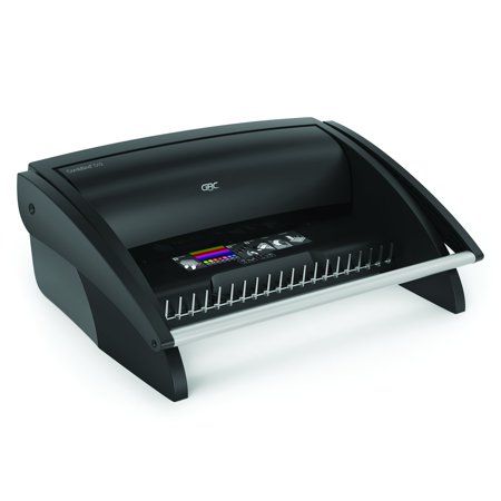 Keep your reports and important documents organized and easy to locate using the Swingline GBC Combined C12 Machine. It offers an ergonomic, lightweight and compact design. The GBC binding machine punches up to 12 sheets of A4 documents at a time. It also binds up to 225 sheets. Its low-profile combs with a unique comb-opening guide to help load spines easily. The color-coded size guide also determines the correct spine for your document size. This Swingline binding machine also features a Quick Binding Machines, Office Tape, Binding Supplies, Binding Machine, Quickstep, Work Space Organization, Transparent Paper, Documents Organization, Paper Punch