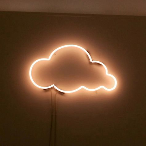 Neon cloud Lights Above Bed, Neon Cloud, Cloud Room, Office Goals, Aesthetic Neon, Uni Room, Led Rope, Led Rope Lights, Cloud Lights