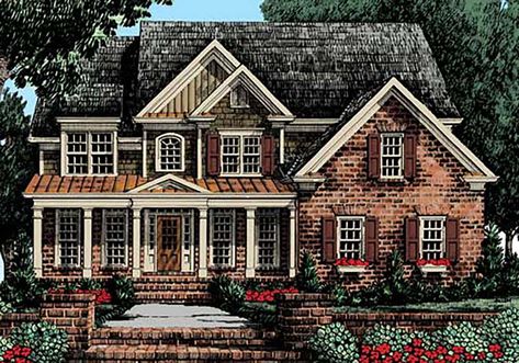 House Plan 83093 - Traditional Style with 2717 Sq Ft, 4 Bed, 3 Bath | COOLhouseplans.com Suburban Houses, Sims Interior, Bloxburg Houses, House Flippers, Sims 4 House Plans, Suburban House, Sims Ideas, Sims Building, Sims House Plans