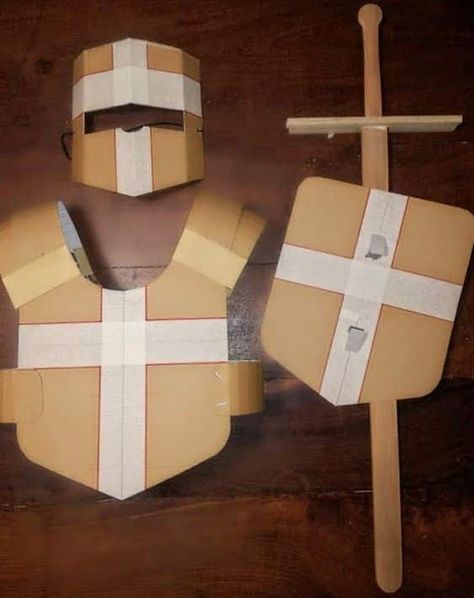 10 Creative Cardboard Toys for Kids' DIY Fun Knight Birthday Party, Cardboard Costume, Medieval Decor, Medieval Party, Vbs Themes, Cardboard Toys, Bible School Crafts, Bible Crafts For Kids, Vbs Crafts