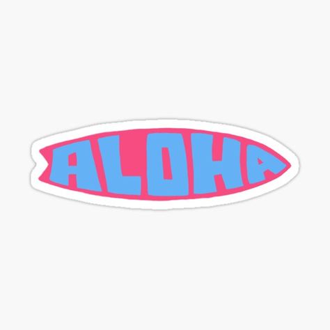 Preppy Summer Stickers, Aloha Aesthetic, Cute Summer Stickers, Beachy Collage, Beachy Stickers, Surfboard Stickers, Summer Stickers, Surf Stickers, Surf Logo