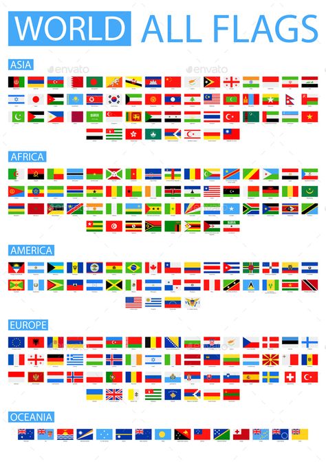 All World Flags Preview - GraphicRiver World Flags With Names, All World Flags, All Country Flags, World Country Flags, World Flags, Countries And Flags, Flags With Names, Geography Map, World Map Wallpaper