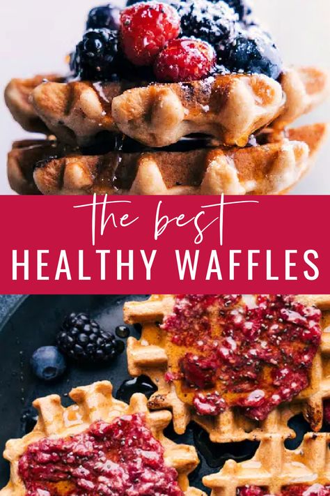 This Healthy Waffle Recipe is the absolute BEST! They’re flavorful, perfectly sweetened, and have soft, chewy interiors with slightly crisp exteriors. These waffles are made with good-for-you, natural ingredients without any refined sugars, flour, or butter. #breakfast #brunch #quick #easy #simple #familyfriendly #cleaneating #wholefoods #cashews #betteringredients #healthy #waffles Nutrient Dense Waffles, Best Healthy Waffle Recipe, Homemade Waffle Recipe Healthy, Healthy Breakfast Waffles, Easy Healthy Waffle Recipe, Healthy Waffles For Kids, Waffle Recipe For 2, Chia Waffles, Healthy Waffles Recipe