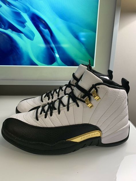 👀 Air Jordan 12 Royalty Taxi Retro White Black Gold CT8013-170 US sz 8.5 Get a price at https://copapair.com/%f0%9f%91%80-air-jordan-12-royalty-taxi-retro-white-black-gold-ct8013-170-us-sz-8-5/ Jordan 12 Royalty, Spray Ground, Rick Owens Shoes, Jordan Retro 12, Gucci Balenciaga, Air Jordan 12, Kicks Shoes, Fashion Moodboard, Boy Fits