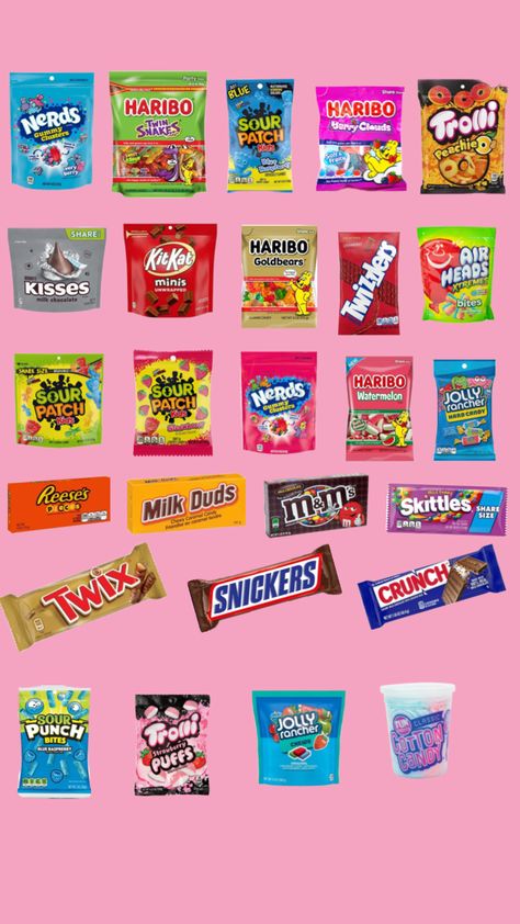 Some of my fav candy!!🍬 #candy#food Popular Candy Brands, Sleepover Candy, 90s Candies, Target Candy, 90s Candy, Jolly Rancher Hard Candy, Birthday Sleepover Ideas, American Candy, Candy Pictures