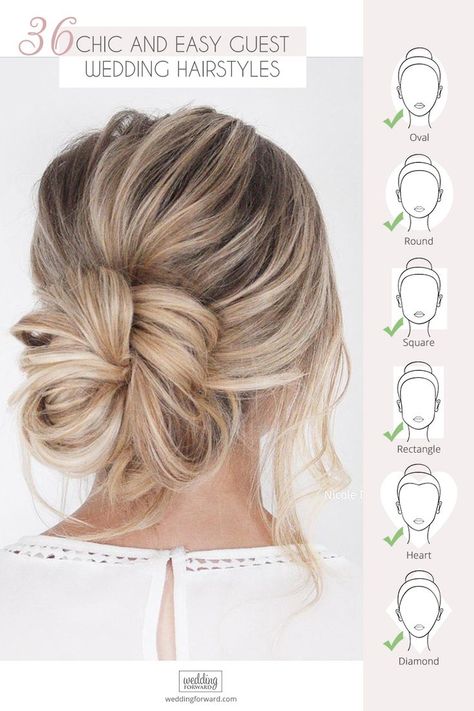 36 Chic And Easy Wedding Guest Hairstyles ❤️ Wedding guest hairstyles should be fancy, rather effortless than very difficult. In our gallery we have something any female guest would want for sure! See more: http://www.weddingforward.com/wedding-guest-hairstyles/ #weddings #hairstyles #weddingguesthairstyles Easy Formal Hairstyles, Guest Hairstyles, Easy Wedding Guest Hairstyles, Diy Wedding Hair, Easy Wedding, Guest Hair, Hairstyles Bridesmaid, Simple Wedding Hairstyles, Elegant Wedding Hair