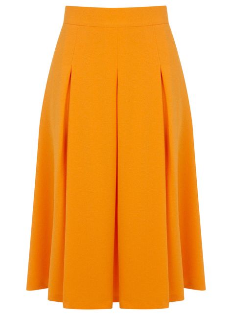 Crepe Midi Skirt - Miss Selfridge Skirt Fashion Classy, Tennis Skirt Outfit, Crepe Skirt, Pretty Skirts, Maxi Rok, Skirt Zipper, Orange Skirt, Zipper Skirt, Skirt Pleated