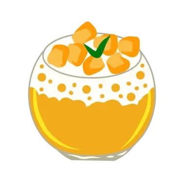 Mango Tapioca Logo, Mango Sago Dessert, Sticky Rice Thai, Mango Thai, Sago Dessert, Mango Graham, Puding Mangga, Mango Float, Mango Rice