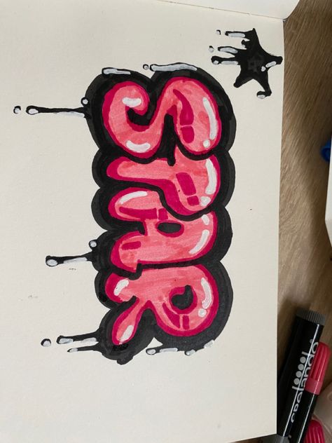 Graffiti Sketch Ideas, Grafitti Art Ideas Design, Graffiti Color Schemes, Graffiti Ideas Simple, Drawing Ideas Graffiti, Graffiti On Paper, Grafitti Art Ideas, Grafitis Ideas, Easy Graffiti