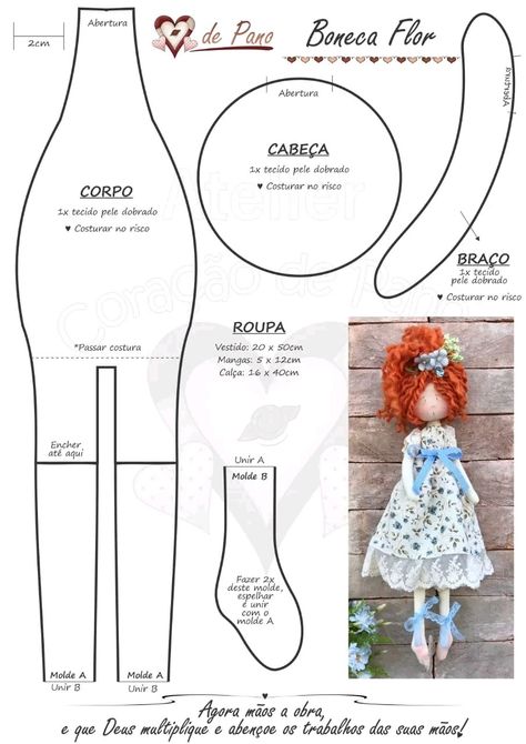 Pretty Toys Patterns, Doll Patterns Free Sewing, Dolls Handmade Diy, Diy Rag Dolls, Felt Doll Patterns, Doll Making Patterns, Fabric Doll Pattern, Doll Patterns Free, Homemade Dolls