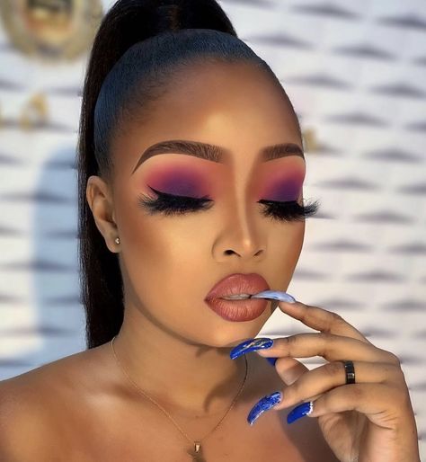 Maquillage Yeux Cut Crease, Face Beat Makeup, Makeup For Black Skin, Brown Skin Makeup, Birthday Makeup, Face Beat, Dope Makeup, Makeup Eye Looks, Glamour Makeup