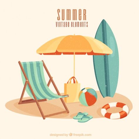 Summer Activities Illustration, Beach Scene Illustration, Beach Day Illustration, Beach Illustration Design, Summer Beach Illustration, Beach Vector, Summer Beach Style, Summer Vector, Summer Sale Banner