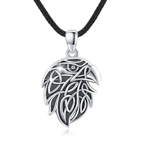 PRICES MAY VARY. 【Eagle Head Necklace Design】the eagle is a powerful symbol of strength and courage. It is believed to bring good luck and protection to the wearer, and can be a source of inspiration and motivation. This eagle pendant can bring good luck to the wearer and make the wearer braver. 【Eagle Head Pendant Size】 Eagle Pendant measrure 22*18mm(1.10*0.708in), Leather Rope Chain:18+2cm that suitable for all people. Dainty necklaces that have a classic style and are very comfortable on any Fimo, Punk Rock Jewelry, Eagle Pendant, Eagle Necklace, Dainty Necklaces, Head Necklace, Viking Pendant, Rock Jewelry, Eagle Head