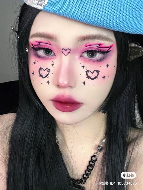 Wish Makeup, Douyin Style, Pink Makeup Look, Pastel Goth Makeup, Eye Shape Makeup, Makeup Douyin, Pop Makeup, Korean Makeup Look, Douyin Makeup