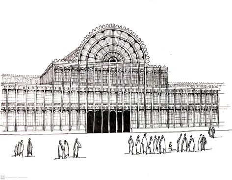 The Great Exhibition 1851, Crystal Palace London, Basilica Architecture, London Sketch, The Crystal Palace, Palace Architecture, Schönbrunn Palace, Hyde Park London, Palace London