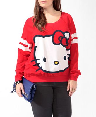 <3 Sanrio Clothes, Hello Kitty T Shirt, Kitty Clothes, Charmmy Kitty, Hello Kitty Clothes, Raglan Top, Hello Kitty Collection, Forever21 Tops, Kawaii Clothes