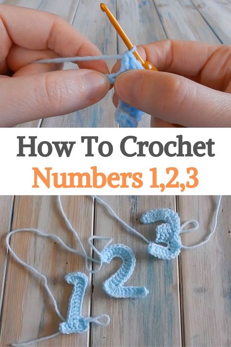 The numbers! In this video, I show you how to crochet the numbers 1, 2, and 3. These numbers are designed to be crocheted in one piece without the need for sewing. #urbakicrochet #crochet #crochetnumbers #easycrochet How To Crochet Numbers, Crochet Numbers Applique, Crochet Numbers Pattern Free, Crocheted Letters, Crochet Patterns Stitches, Crochet Letters Pattern, Crochet School, Romper Crochet, Small Crochet Gifts