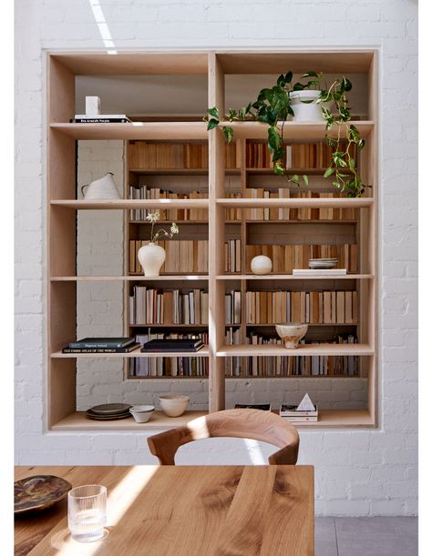 A Melbourne Home Turned From Tired To Inspired Room Shelves Ideas, Dining Room Shelving, Earthy Materials, Dining Room Shelves, Melbourne Home, Shelves Ideas, Building Logo, Melbourne House, Victorian Cottage