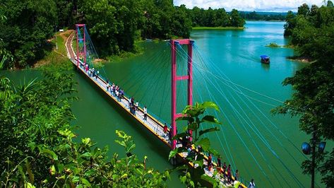 Hanging Bridge, Beautiful Bangladesh, Artificial Lake, States Of India, New Roads, Tourist Places, Beautiful Places To Travel, Tourist Destinations, Asia Travel