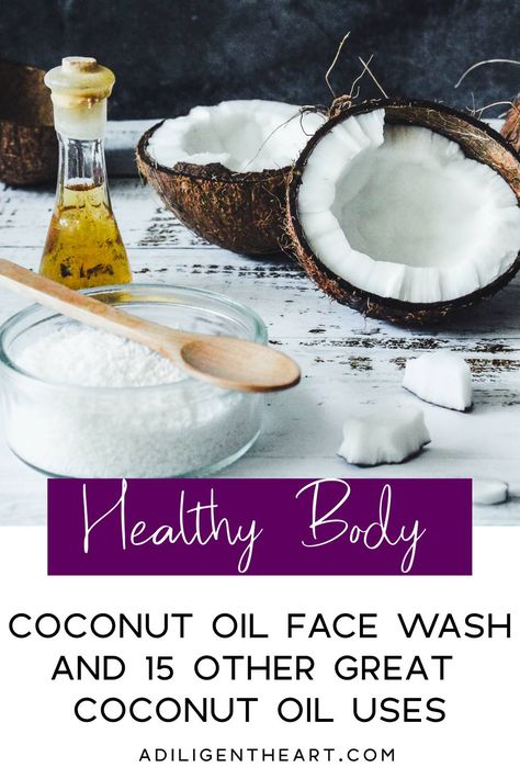 Coconut Oil Face Wash and 15 Other Great Coconut Oil Uses #athome #food #healthybody #HealthyHome+Mind+Body Is Coconut Oil Good For Face, Benefits Of Coconut Oil On Face, Coconut Oil And Baking Soda Face Wash, Brushing Teeth With Coconut Oil, Coconut Oil Face Wash, Bug Repellent Candles, Oil Face Wash, Homemade Magic Shell, Essential Oil Bug Repellent