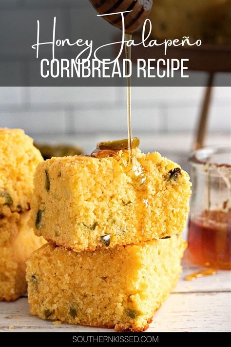 Honey Jalapeno, Jalapeño Cornbread Recipe, Mexican Cornbread Recipe, Homemade Honey Butter, Beef Barbacoa, Jalapeno Cheddar Cornbread, Cheddar Cornbread, Delicious Cornbread, Jalapeño Cornbread