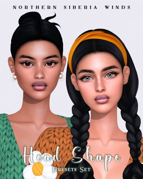 | northernsiberiawinds | ts4cc | female | maxis match | alpha | presets | head shape presets for females n1-8 | Northern Siberia Winds, Sims 4 Cc Eyes, Sims 4 Cas Mods, Makeup Cc, Sims 4 Cc Makeup, Sims 4 Body Mods, Sims 4 Cc Skin, Tumblr Sims 4, Sims 4 Mm