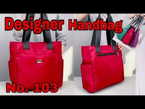 (15) DIY: Designer Handbag No.103, Shoulder Bag With Multi Pockets Tutorial By Anamika Mishra... - YouTube Diy Handbag Tutorial, Zippered Tote Bag Pattern, Backpack Project, Diy Wallet, Diy Bags Patterns, Backpack Pattern, Couture Sewing Techniques, Sewing Purses, 15 Diy