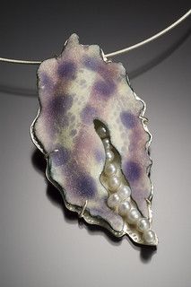 Enamelled Jewellery, Enameled Jewelry, Jewelry Pearls, Purple Sea, Assistant Professor, Flora Fauna, Jewelry Techniques, Enamels, Jewelry Design Necklace