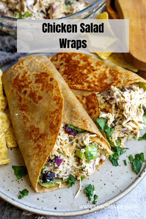 Spicy Tuna Salad, Sailor Bailey, Salad Wrap, Chicken Salad Wrap, Superfood Salad, Healthy Weeknight Meals, Tasty Lunch, Salad Wraps, Chicken Wraps