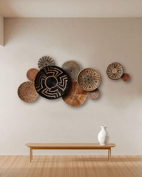 A set of 10 basket, Wall hanging Basket, Hanging kitchen Basket, Wall Basket Décor, African wall décor, Boho Wall Décor, Woven Wall Basket, Bohemian Wall Baskets, African Basket Set #BohemianWallBaskets #BohoDecor #BohemianStyle #WallBasketLove #BohoVibes #BohoHome #BohoInspiration #WovenBaskets #WallDecor #EclecticStyle #TextileArt #BohemianLiving #Handcrafted #EthnicDecor #ArtisanalBaskets #BohoInteriors #BohemianDesign #BohemianRevival #GlobalDecor #BohemianChic #Wovenbaskets #baskets Boho Kitchen Wall Decor Ideas, Wall Art Behind Couch, Basket Walls Boho Living Room, Basket Walls Boho, Art Behind Couch, Decorative Wall Baskets, Basket Walls, African Baskets Wall, Kitchen Basket