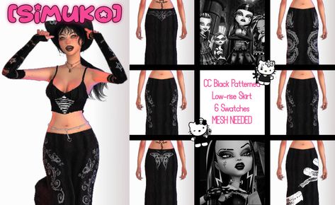 Simuko : [SIMUKO] Low-rise alt skirt Alt Skirt, Low Rise Skirt, Play Sims 4, Alt Clothes, Sims 4 Mm Cc, Sims 4 Body Mods, Sims 4 Cc Folder, Sims 4 Teen, Sims 4 Characters