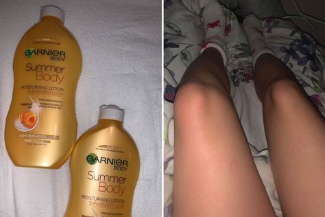 Fake tan fan gushes over Garnier tinted moisturiser which gives a natural glow for a fraction of the effort Fake Tan Moisturiser, Natural Fake Tan, Best Fake Tan, Good Fake Tan, Beach Skincare, Body Tricks, Fox Tan, Tan Aesthetic, Tanning Moisturizer