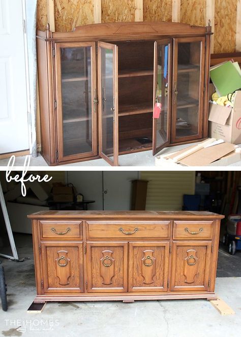 Old China Cabinet Repurposed, Repurposed Buffet Cabinet Tv Stands, Sideboard Buffet Cabinet, Upcycle Buffet Cabinet, Refinished Buffet Cabinet, Repurposed Buffet Cabinet, Old China Cabinet Makeover, Refurbished Buffet Cabinet, Dining Room Cabinet Ideas