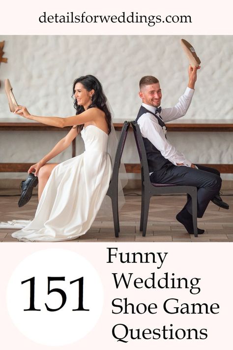 Couple having fun playing the shoe game at theirs wedding Friends Laughing Together, Wedding Shoe Game Questions, Bridal Shower Shoe Game, Ohio State Wedding, Shoe Game Questions, The Wedding Shoe Game, Bridal Shower Shoes, Funny Wedding Games, Wedding Shoe Game