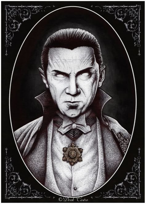 Dracula Tattoo, Dracula Art, Horror Artwork, Spooky Tattoos, Horror Monsters, Vampire Art, Retro Horror, Classic Horror Movies, Horror Icons