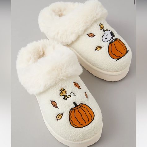 Peanuts slippers Fall Slippers, Snoopy Pajamas, Bambi Eyes, Halloween Sleepover, Snoopy Plush, Cozy Fall Vibes, Stop And Shop, Accessories To Buy, Boo Basket